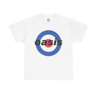 Brit Pop inspired Oasis Tee, Heavy Cotton T-Shirt, Music Lover Gift, Band Fan Shirt, Vintage Style Top